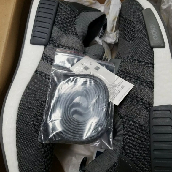 Adidas NMD R1 Primeknit OG Knit "Ash Grey" Shoes - Picture 11 of 13